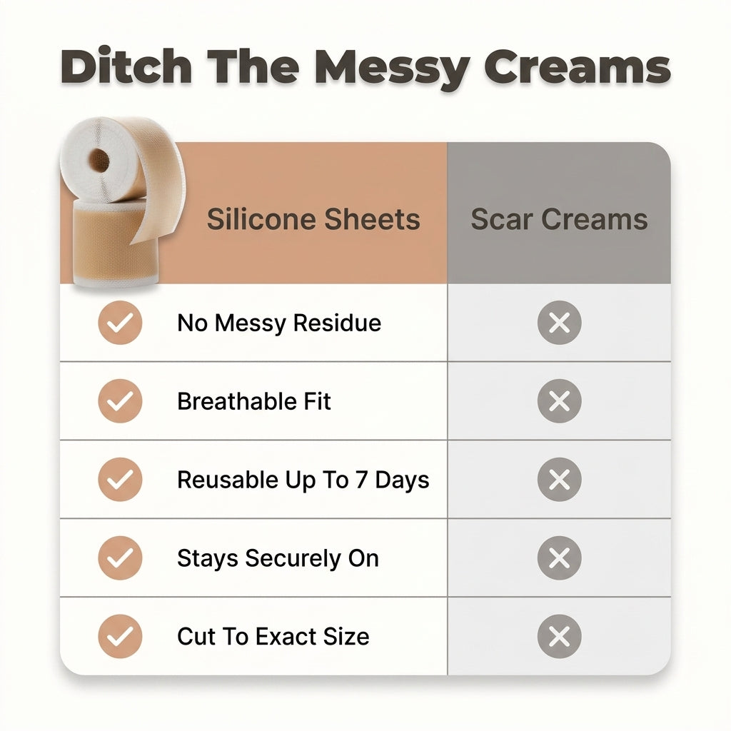 VeluDerm™ Silicone Scar Sheet Roll — Finally Reveal Smooth, Confident Skin You’re Proud To Show