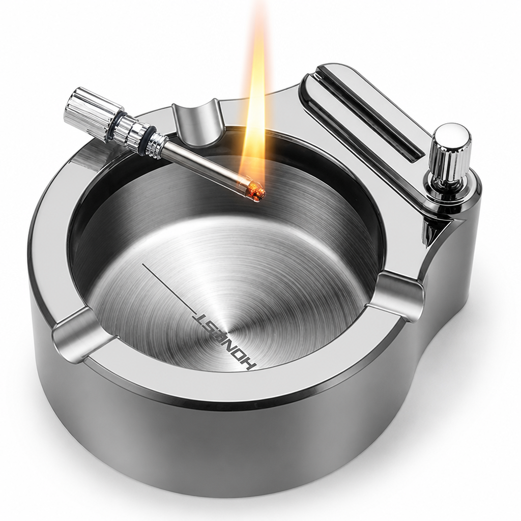 EmberEase™ — Command Every Smoke Break with Spotless Style and Instant Fire