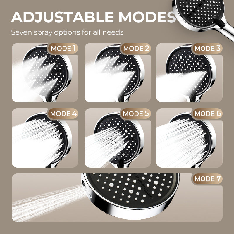 AquaPulse™ Adjustable Rainfall Shower Head — Experience Total Body Bliss with Every Drop
