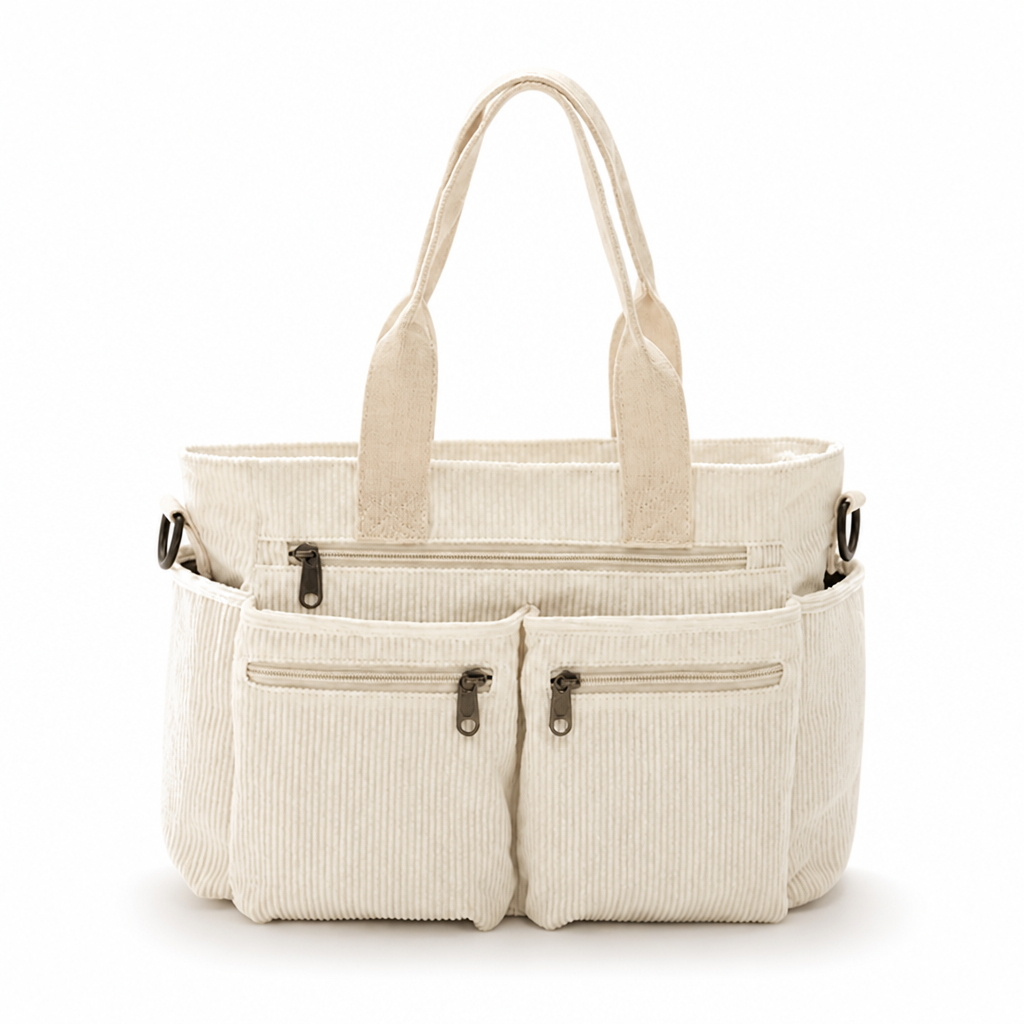 VeroCraft™ Corduroy Utility Tote — Master Your Day with Effortless Order and Unbreakable Style