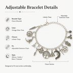 LunaVeil™ Charm Bracelet — Ignite Your Spirit with Every Meaningful Charm