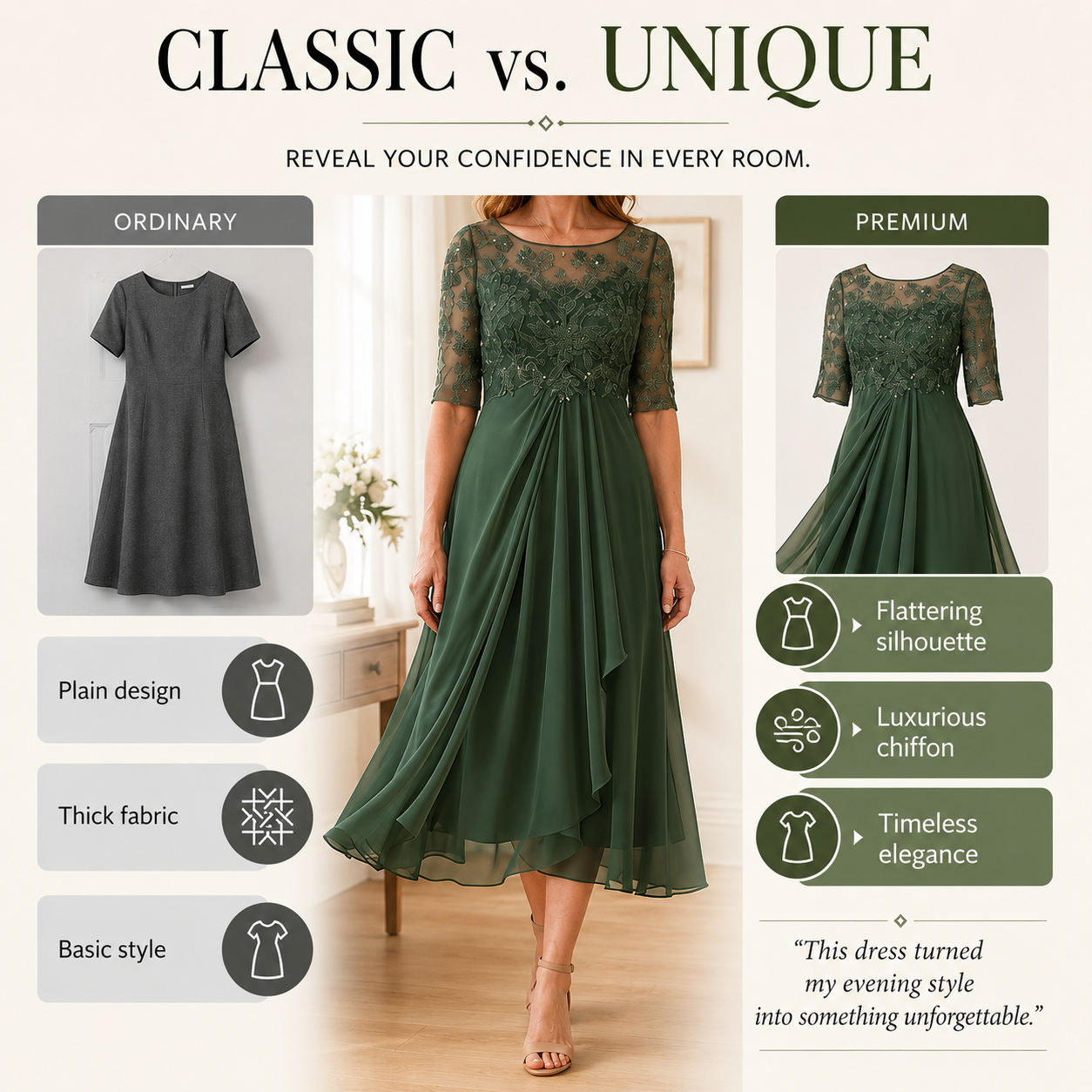 SilkAura™ Embroidered Cocktail Dress™ — Command Every Room with Effortless Elegance and Confidence