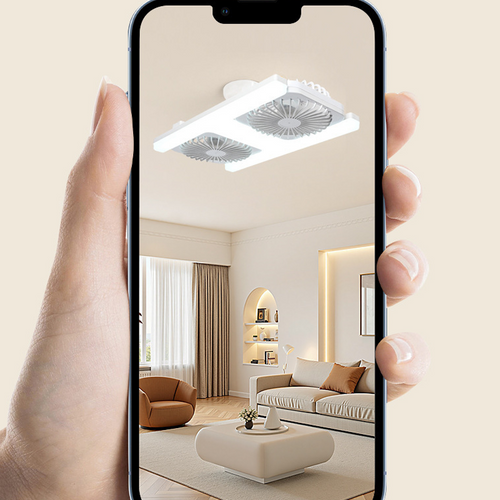 BreezeAura™ — Command Your Perfect Breeze and Radiant Light for Instant Home Bliss
