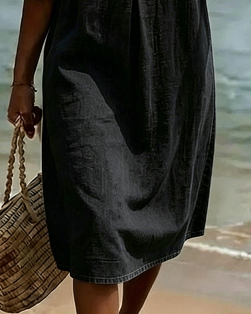 SerenaWave™ Denim Dress — Step Out Feeling Effortlessly Flattering and Confident