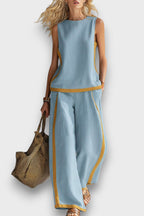 VelaAura™ Two-Piece Linen Set — Feel Fresh, Flattering, and Free All Day Long
