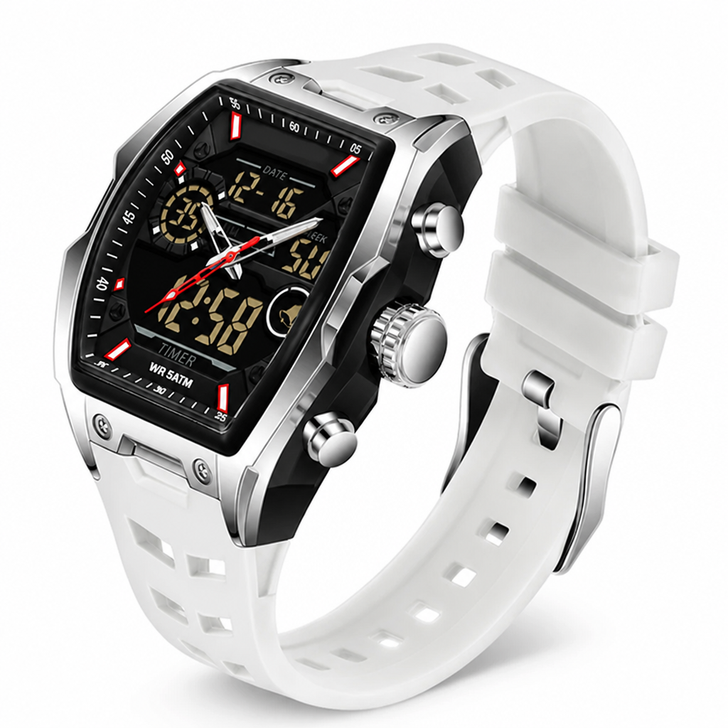 VeloQuartz™ — Own Every Second with Bold Dual-Time Precision