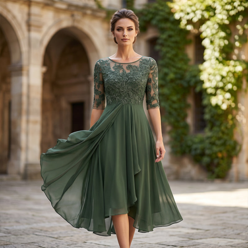 SilkAura™ Embroidered Cocktail Dress™ — Command Every Room with Effortless Elegance and Confidence