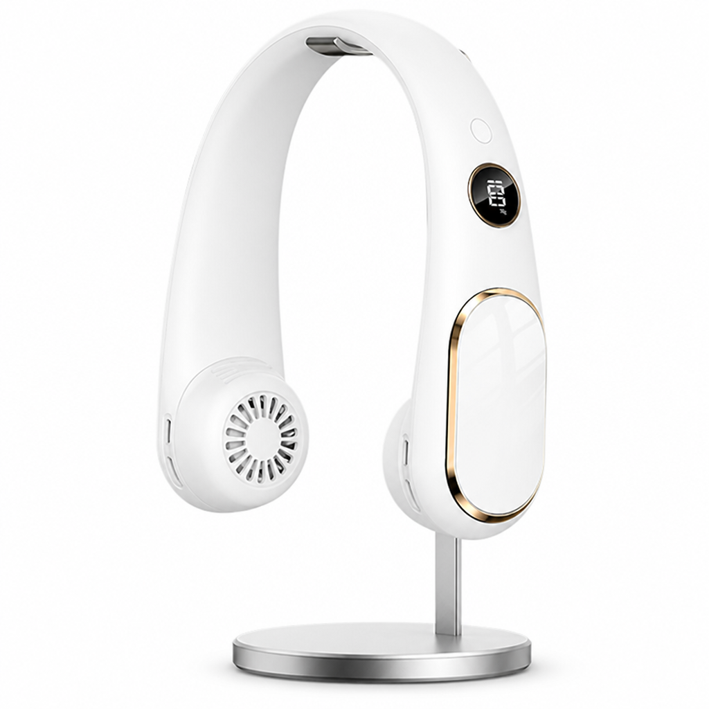 BreezeWave™ 360° Neck Fan — Stay Cool, Comfortable, and Confident All Day Long