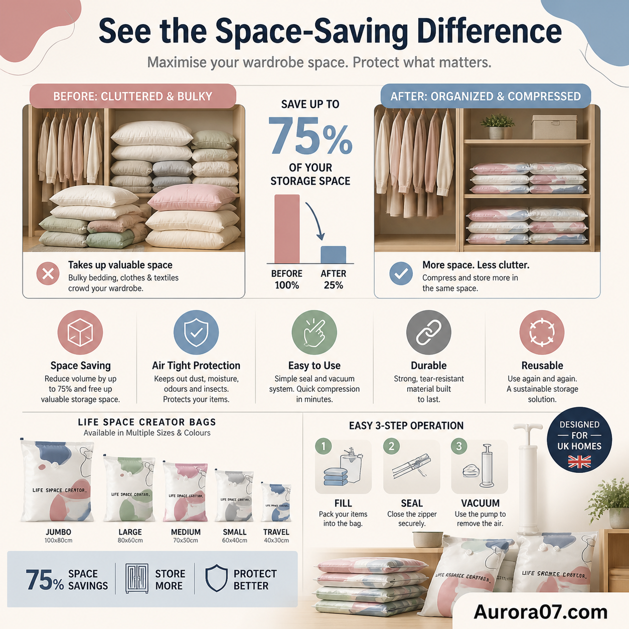 AirEaseSeal™ — Crush Clutter Instantly and Live in Spacious Calm