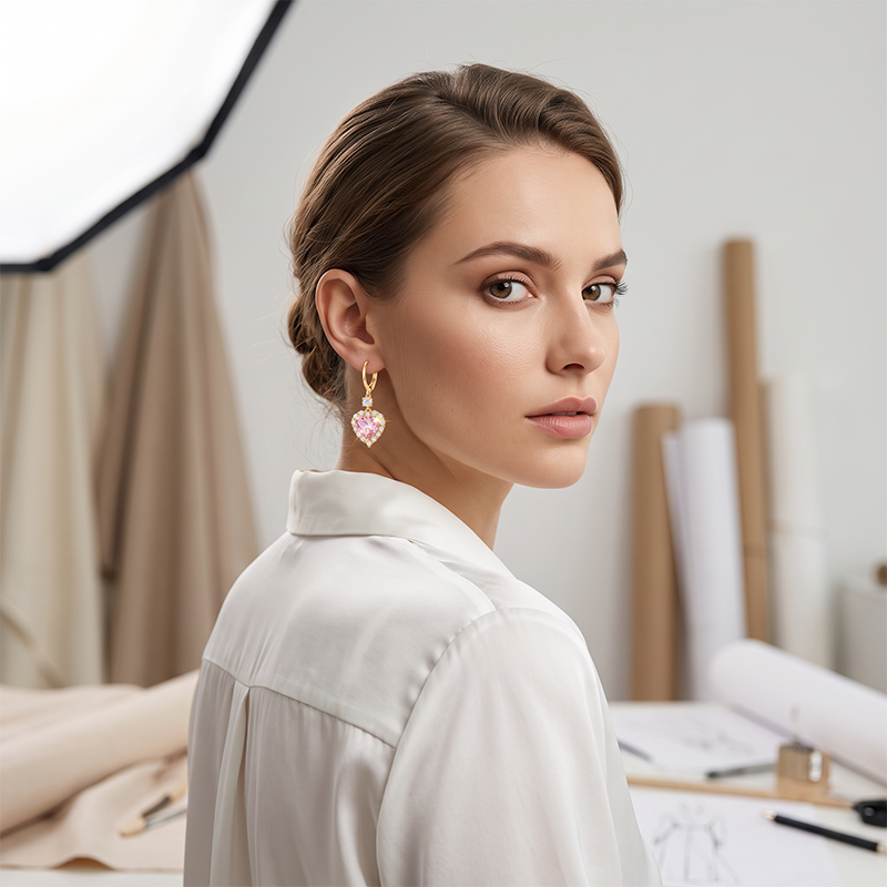 LuminaLuxe™ Heart-Shaped Drop Earrings — Unlock Irresistible Glow and Captivate Every Gaze