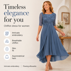 SilkAura™ Embroidered Cocktail Dress™ — Command Every Room with Effortless Elegance and Confidence