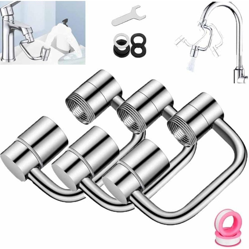 FlowFlex™ 1440° Rotating Faucet Extender — Take Full Control of Every Drop Without the Mess
