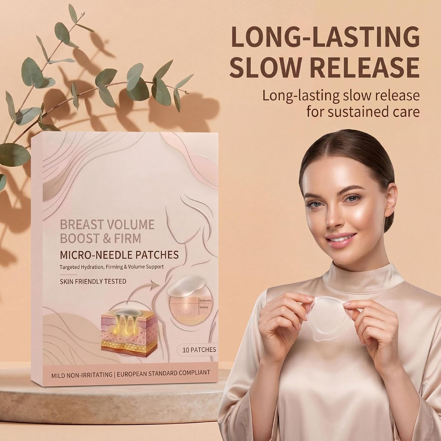 VivaShape™ Advanced Nano Microneedle Patch — Experience a Natural, Noticeable Bust Lift and Fullness That Turns Heads