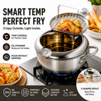 Crispora™ Stainless Steel Fryer — Unlock Crispy, Light, Restaurant-Quality Fries Every Time