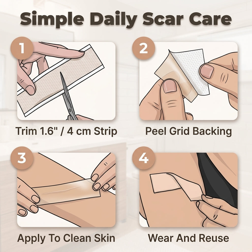 VeluDerm™ Silicone Scar Sheet Roll — Finally Reveal Smooth, Confident Skin You’re Proud To Show