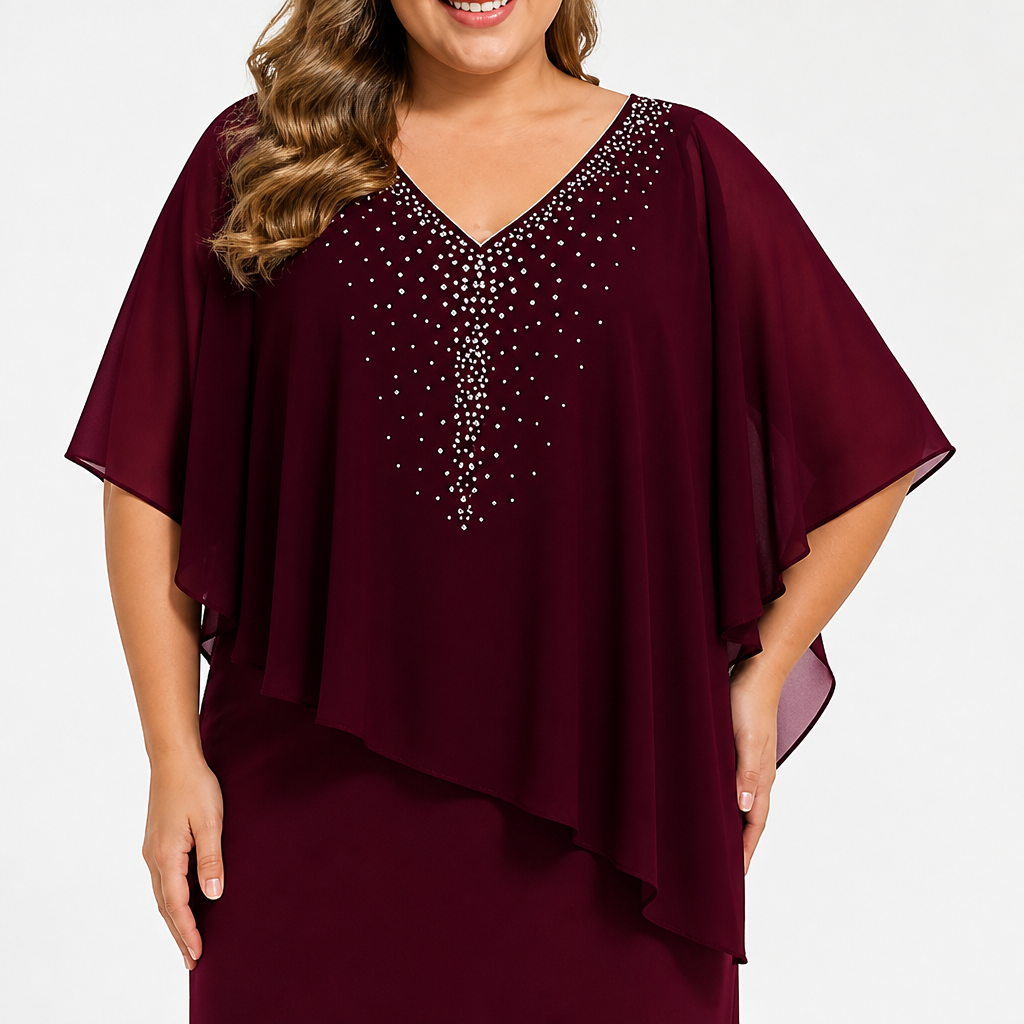 AeroLuxe™ Cape Dress — Command Every Room with Radiant Confidence and Effortless Grace