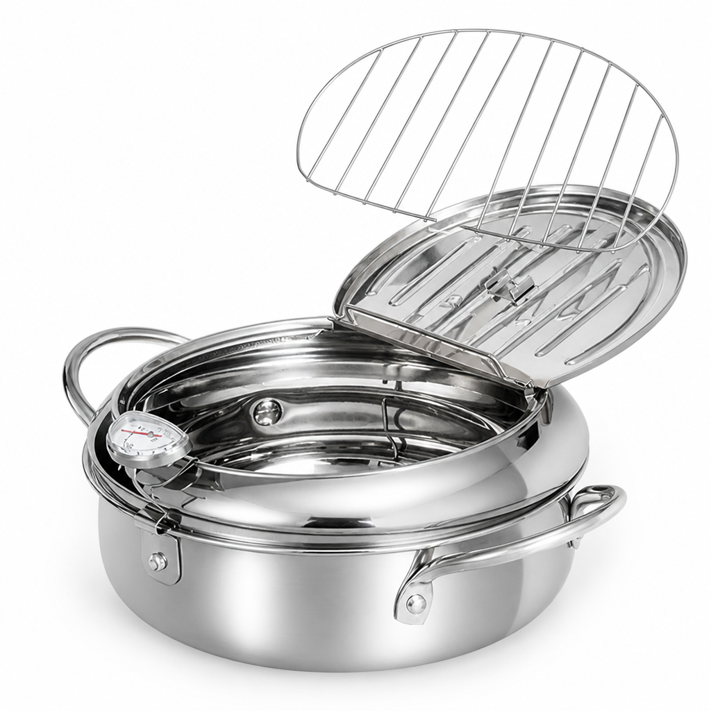 Crispora™ Stainless Steel Fryer — Unlock Crispy, Light, Restaurant-Quality Fries Every Time