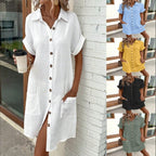 SolaraMist™ Shirt Dress — Feel Effortlessly Confident and Flawlessly Chic Every Day