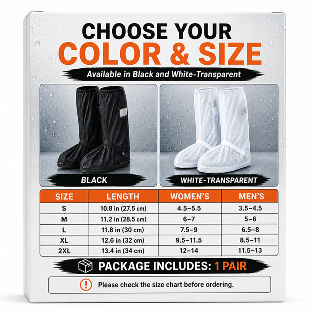 Stormelle™ Waterproof Boot Covers — Stay Dry and Confident, No Matter What the Weather Throws Your Way