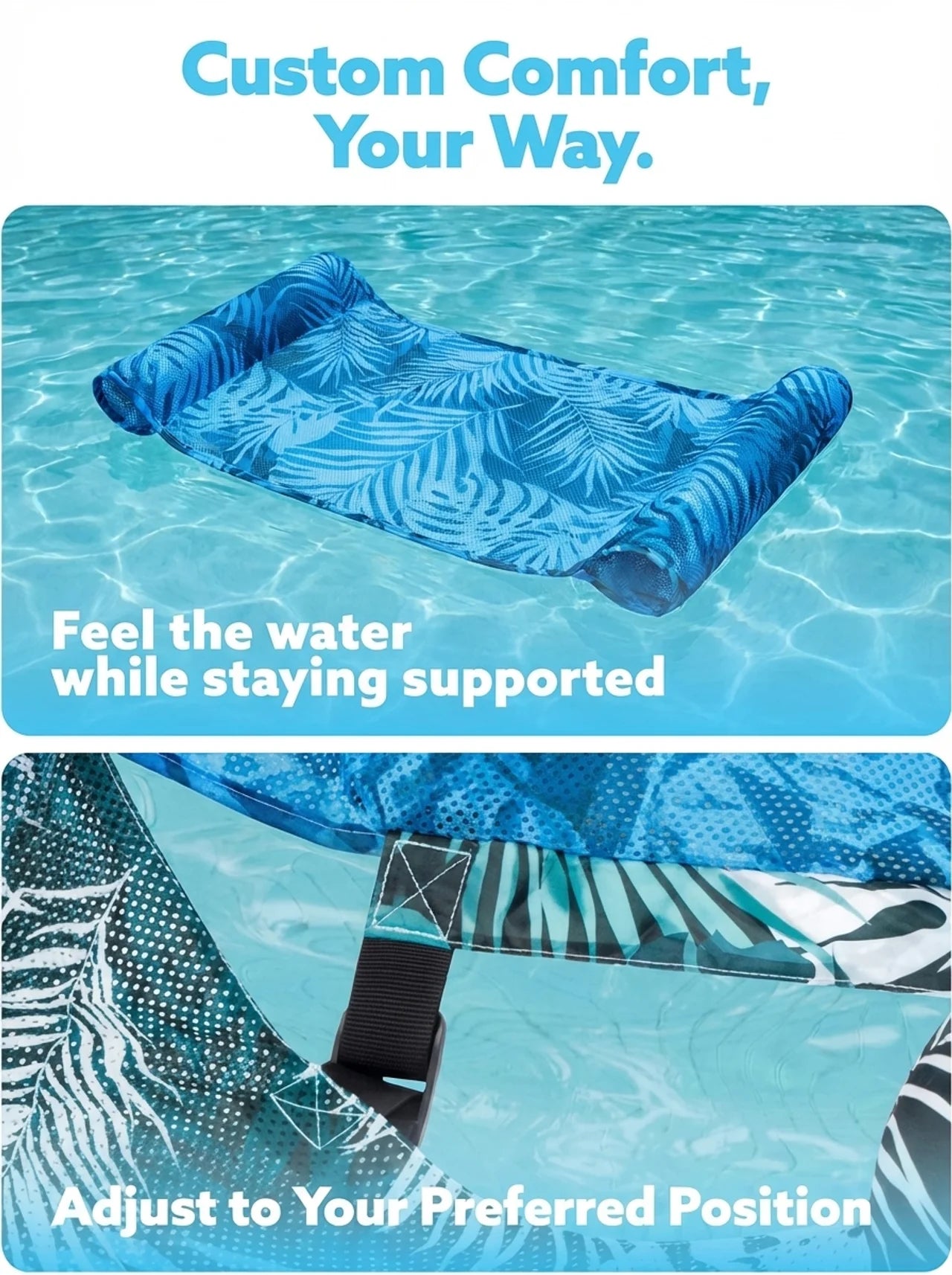 AquaSoothe™ Inflatable Pool Lounge Chair — Float Cool, Relax Upright, Shine Bright