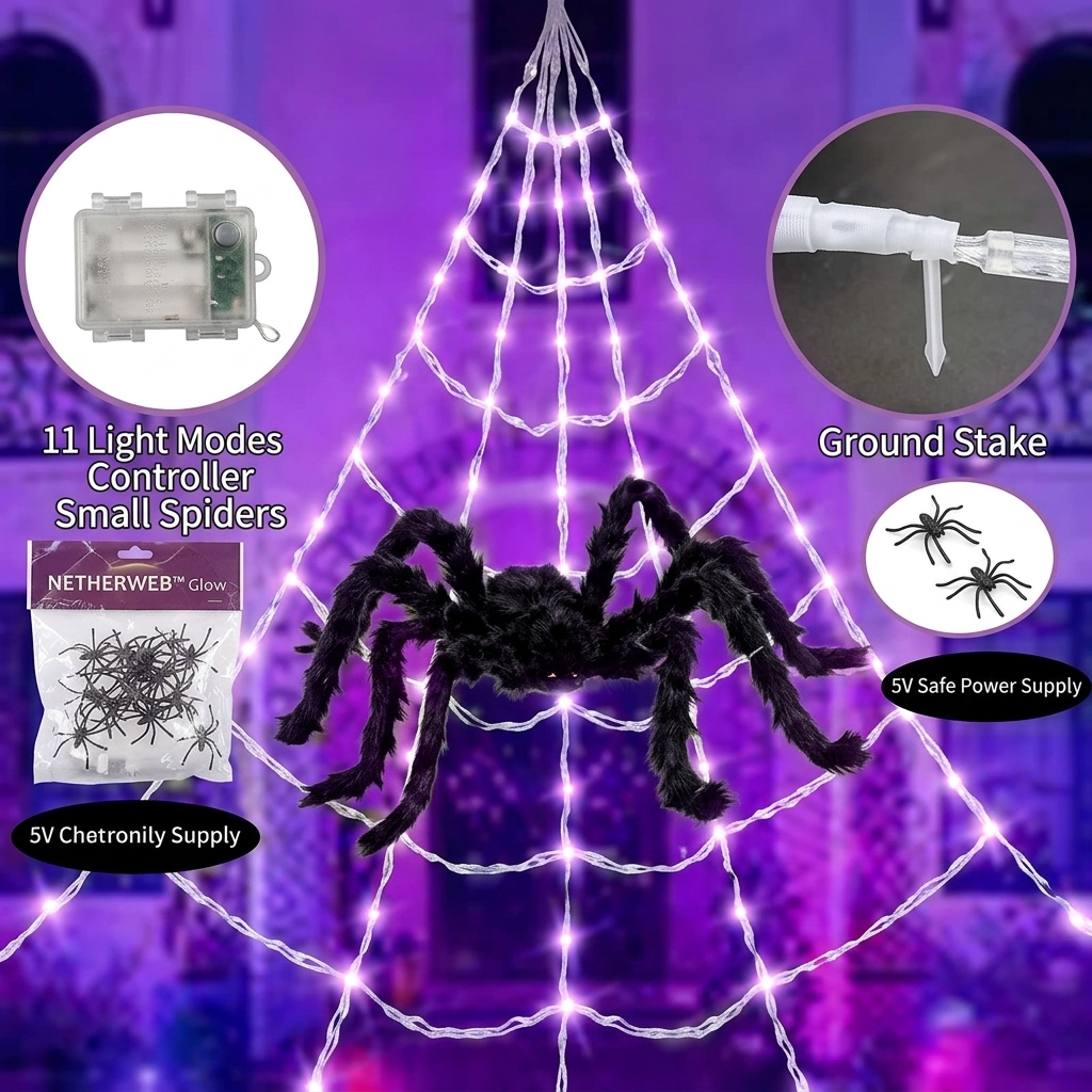 NetherWeb™ Glow — Transform Your Space into an Unforgettable Haunting Masterpiece