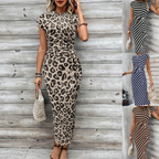 LunaSilk™ Leopard Knot Dress — Wrap Yourself in Confidence and Unforgettable Style