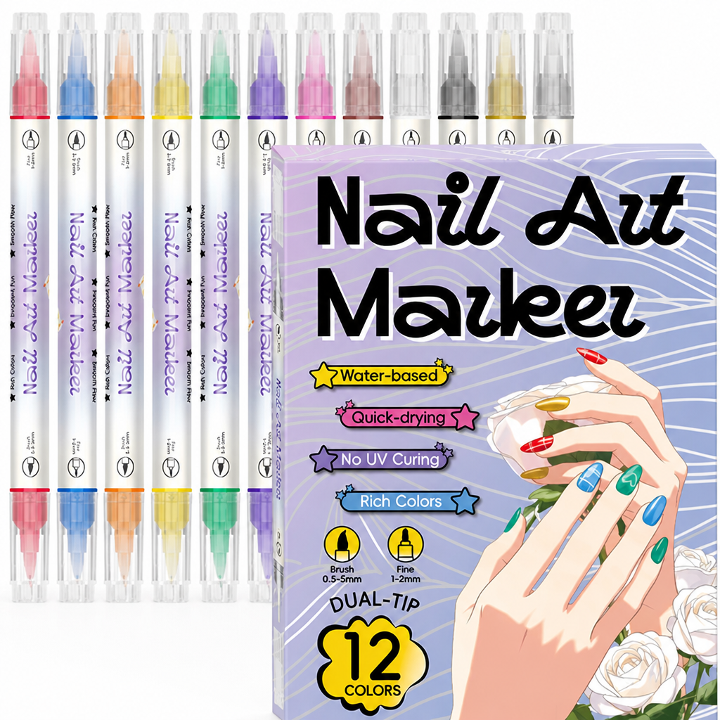 ColorLuxe™ Dual-Tip Nail Art Pens — Unleash Show-Stopping Nails That Speak Your Boldest Story