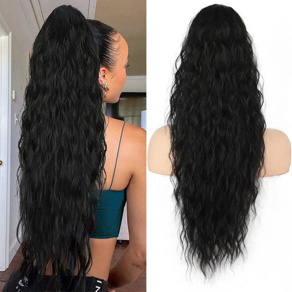 Synthetic Wave Ponytail™ — Turn Heads Instantly with Effortless, Bounce-Filled Volume