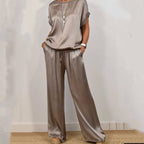 LumaSilk™ Two-Piece Satin Set — Feel Unstoppable in Effortless, All-Day Elegance
