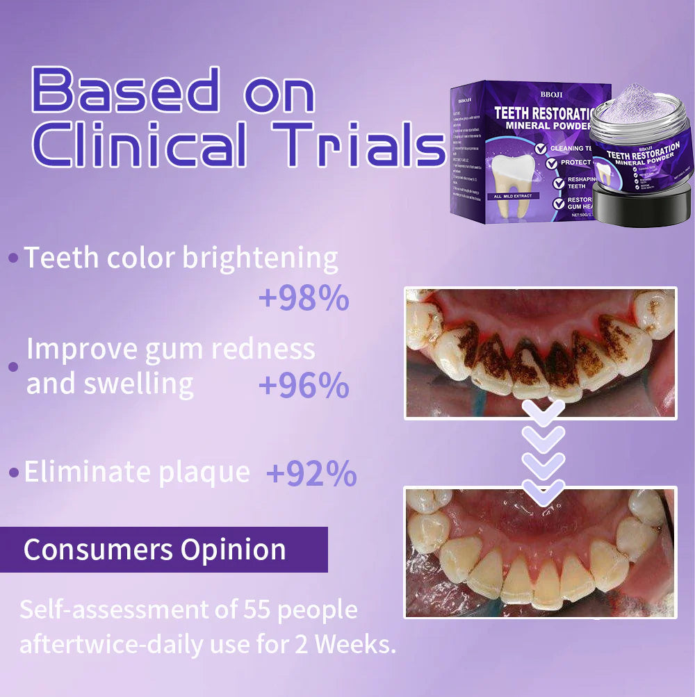 PureDentrix™ Teeth Renewal Mineral Powder — Repair, Brighten & Protect Your Smile for Confident, Pain-Free Days