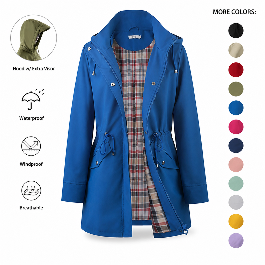 Rainara™ — Feel Unstoppable in Every Drop with Flattering, Featherlight Weatherproof Style