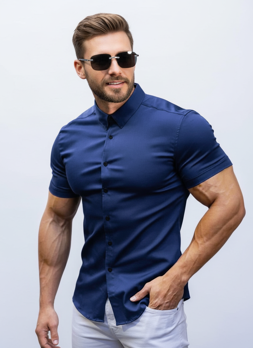 VeroLuxe™ Men's Non-Iron Shirts — Look Sharp and Feel Confident Without a Single Crease