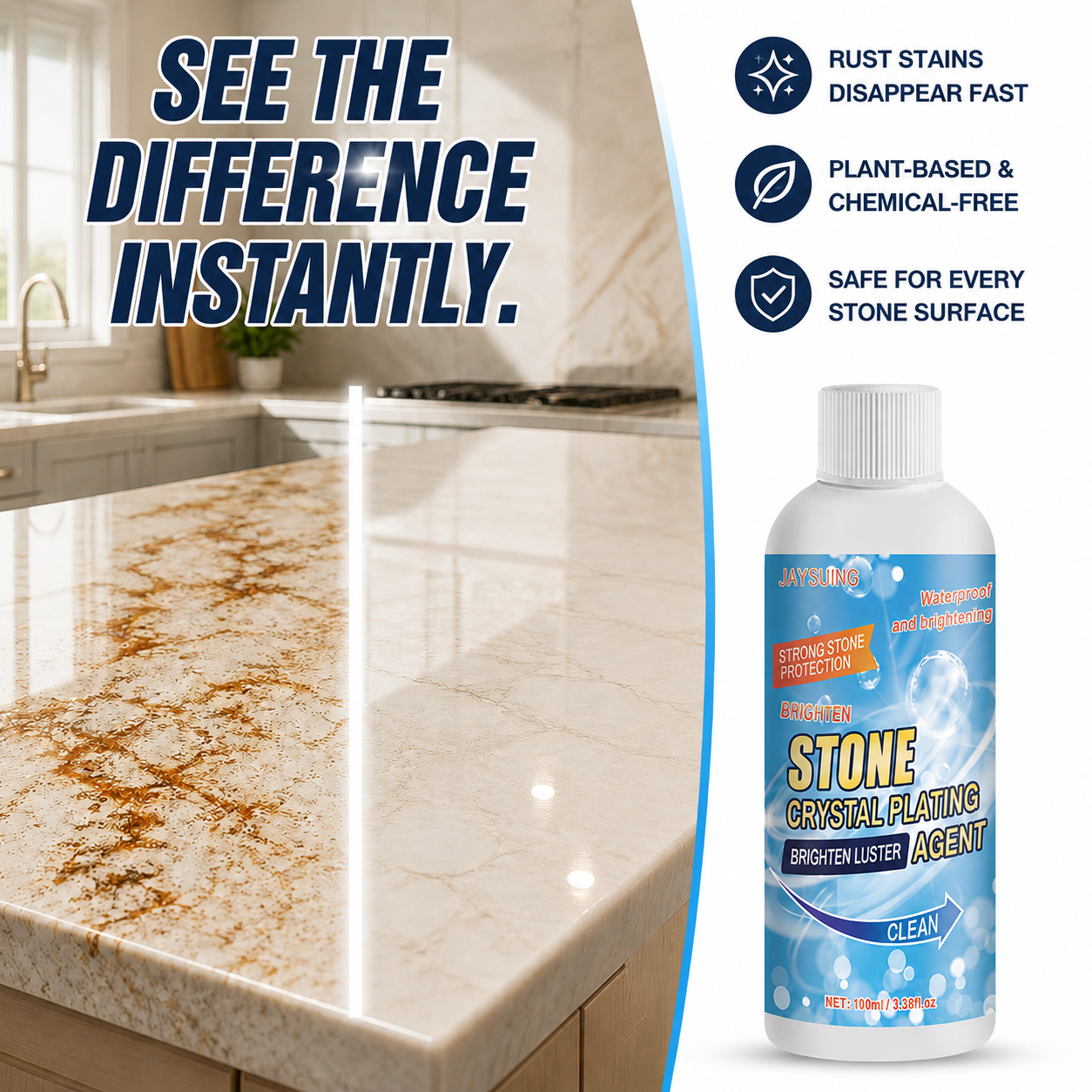 LumaStone™ — Effortless Rust Removal That Brings Your Stone Surfaces Back to Life
