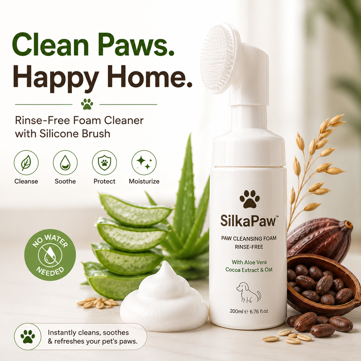 SilkaPaw™ — Instantly Soothe and Refresh Your Pet’s Paws Without Mess or Stress