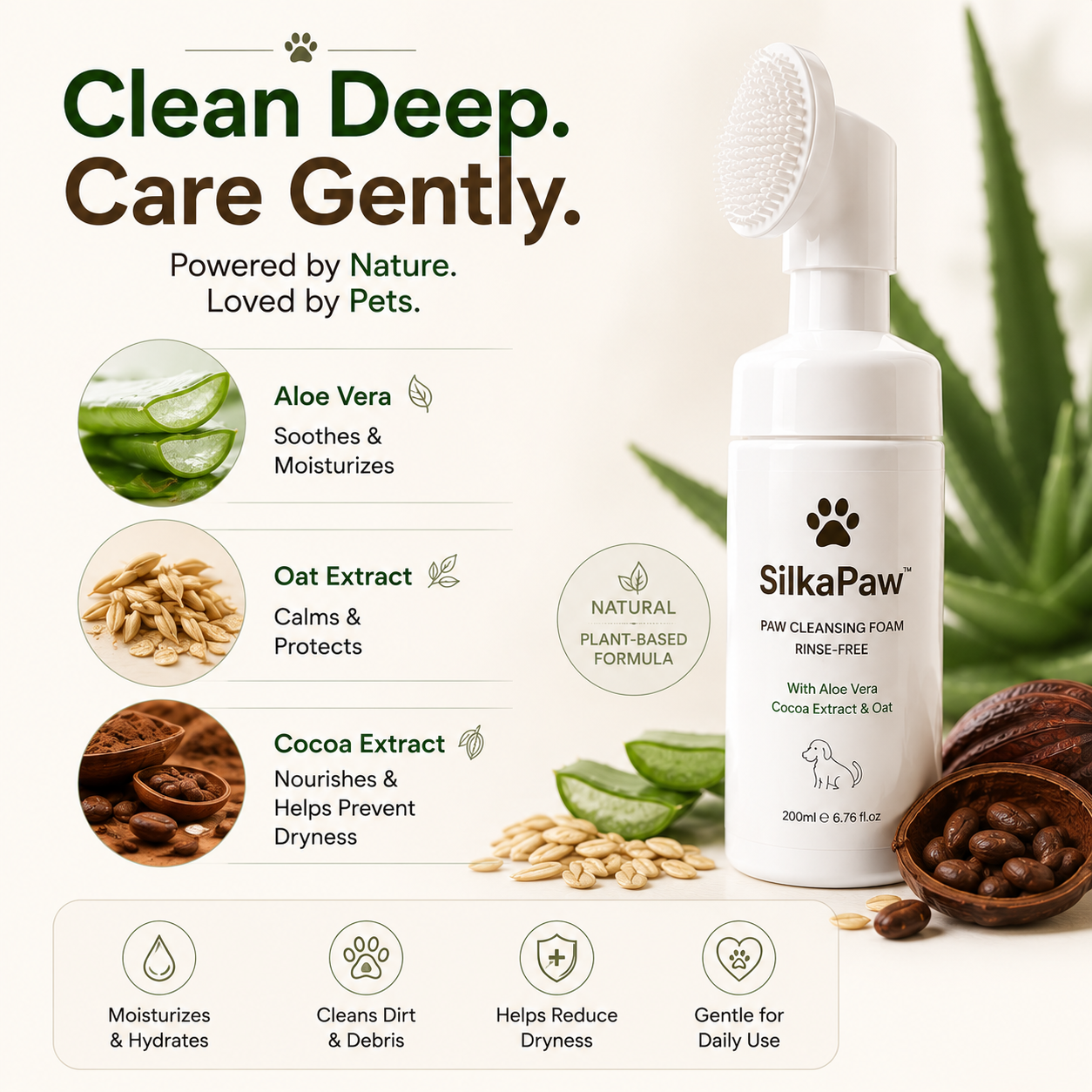 SilkaPaw™ — Instantly Soothe and Refresh Your Pet’s Paws Without Mess or Stress