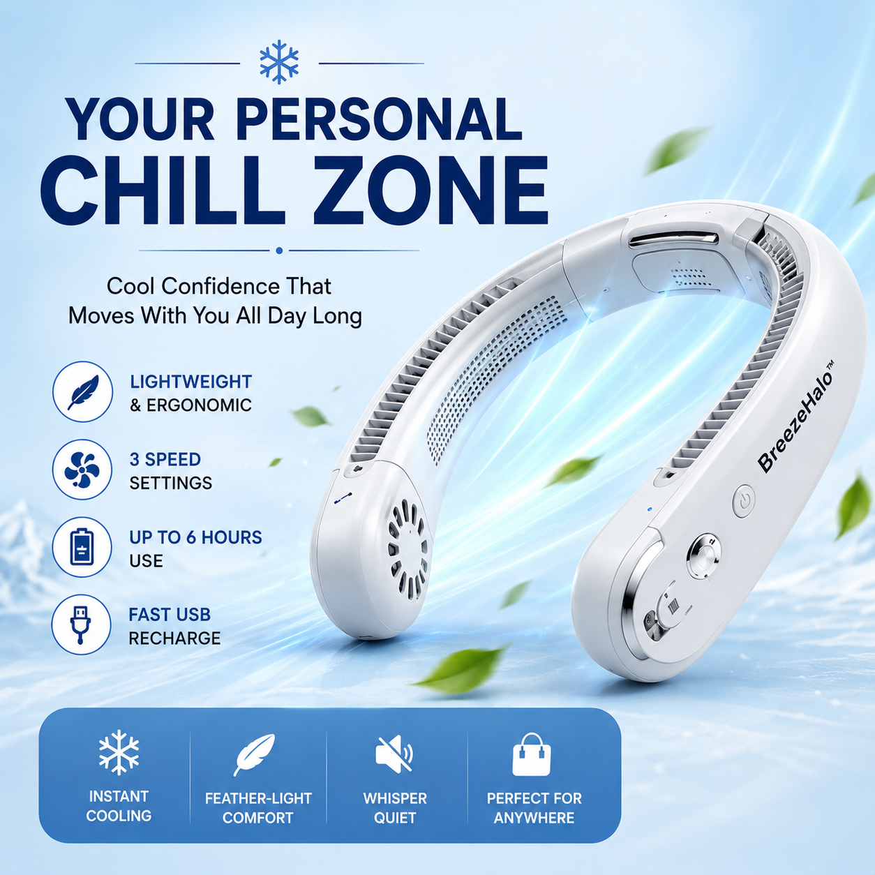 BreezeHalo™ — Cool Confidence That Moves with You All Day Long
