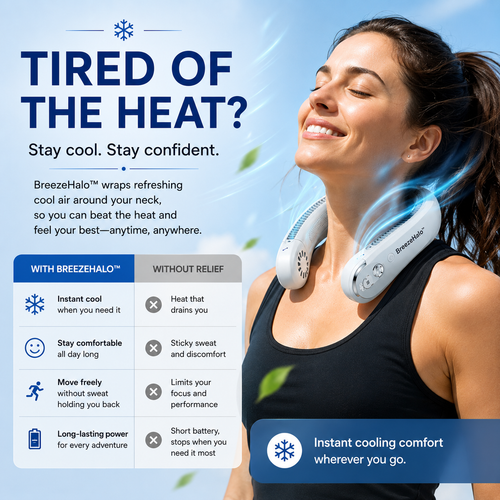 BreezeHalo™ — Cool Confidence That Moves with You All Day Long