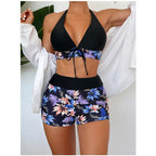 Solarelle™ Floral Backless Shorty Bikini Set — Sculpt Your Curves, Own Every Sunlit Moment