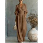 LunaVista™ Wide Leg Jumpsuit — Command Every Room with Effortless Elegance and All-Day Comfort