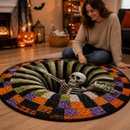 SpiriShade™ Round Quilted Rug — Captivate Every Eye with a Hauntingly Cozy Halloween Portal