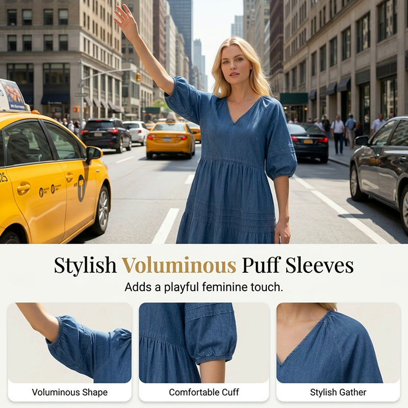 DenimEase™ Dress — Slip Into Feather-Light Freedom That Turns Heads All Day