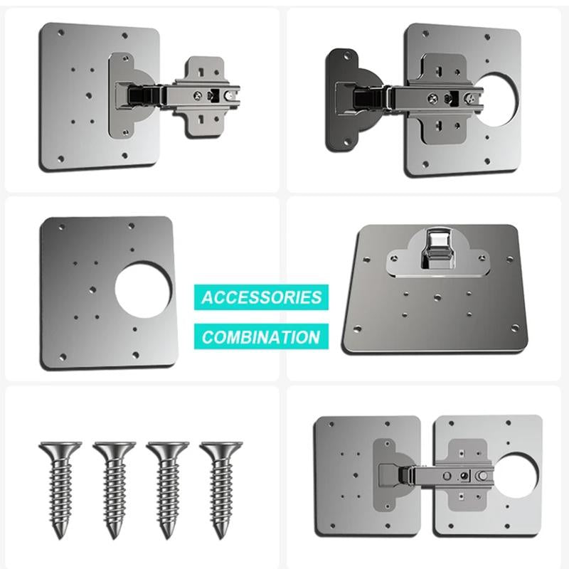 FortiFix™ Hinge Side Plate Repair Pieces — Lock Your Cabinets Tight for Smooth, Steady Doors That Last