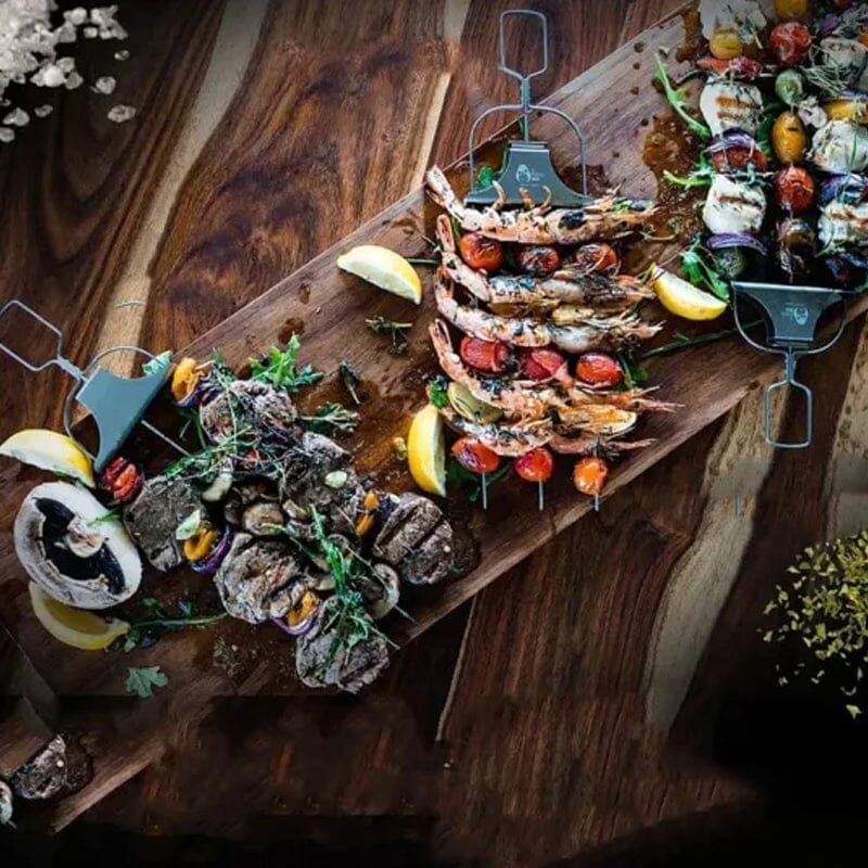 TriFlame™ Grill Skewers — Master Every BBQ With Juicy, Even-Cooked Perfection