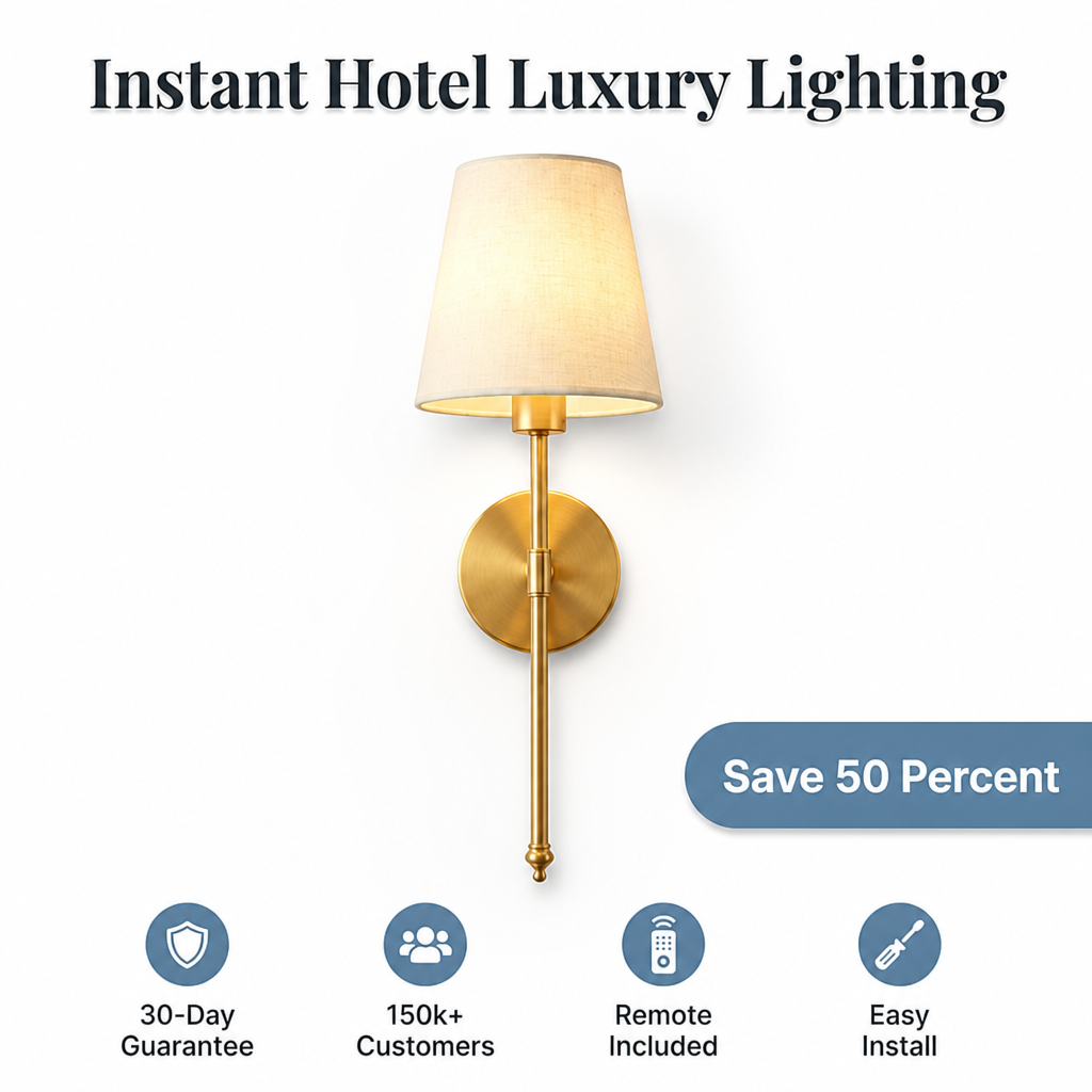 LumiVibe™ Wireless Wall Lamp Sconce — Transform Your Space Into a Cozy, Luxe Retreat Instantly