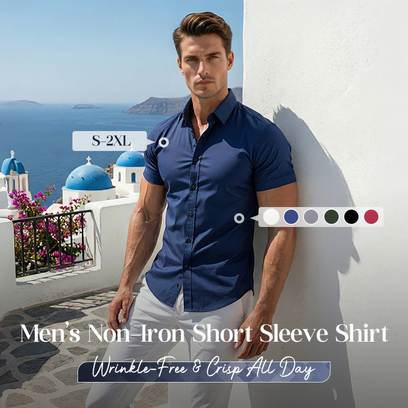 VeroLuxe™ Men's Non-Iron Shirts — Look Sharp and Feel Confident Without a Single Crease