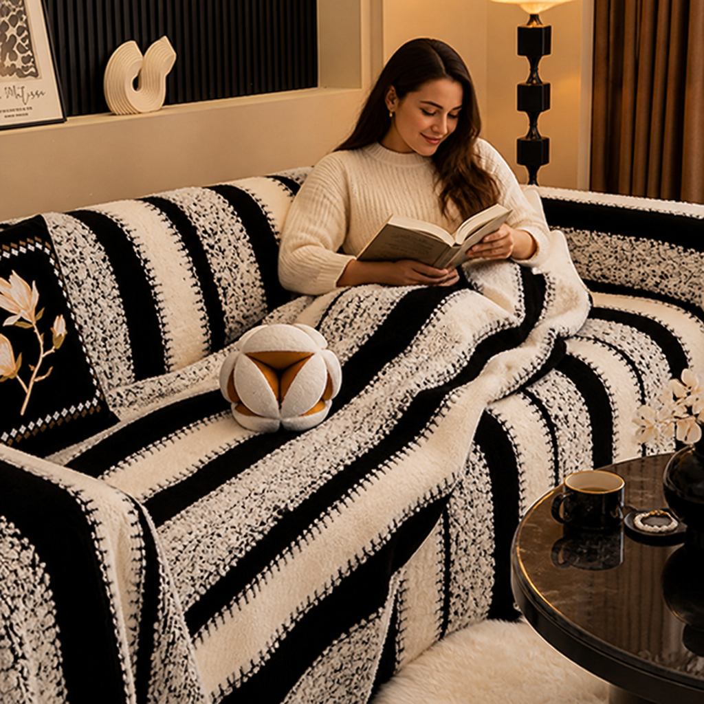 VeluraNest™ — Wrap Your Sofa in Unshakable Softness and Cozy Luxury