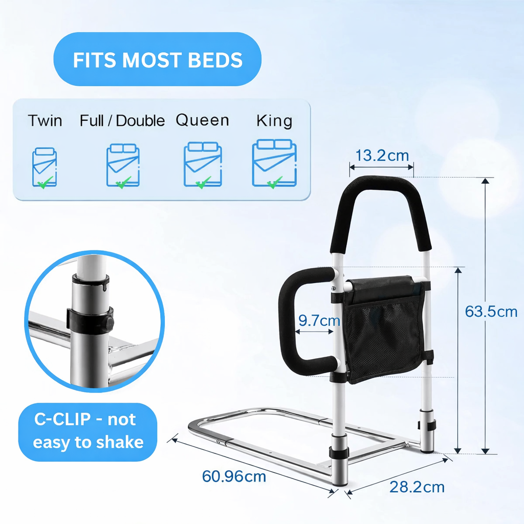 SureRise™ Bed Rail — Step Confidently Every Morning with Unshakable Support