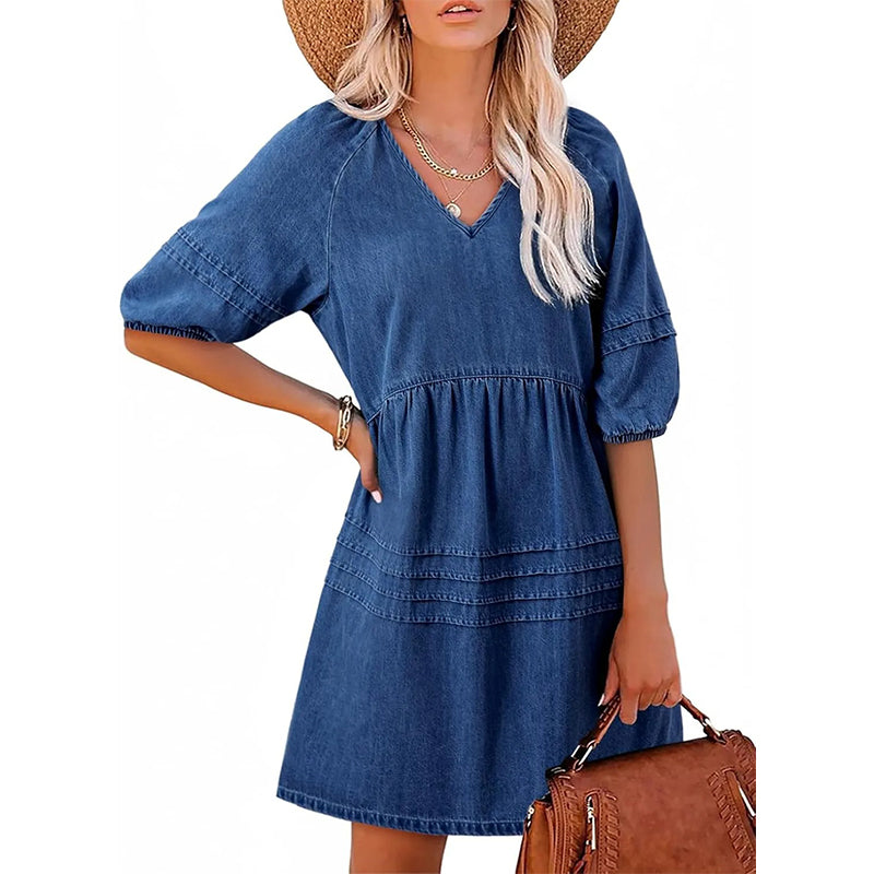 DenimEase™ Dress — Slip Into Feather-Light Freedom That Turns Heads All Day