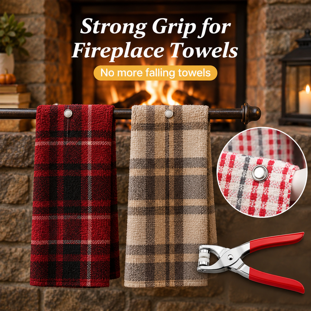 SnapSure™ Five-Prong Fasteners — Lock Your Towels Tight for Instant Calm and Style