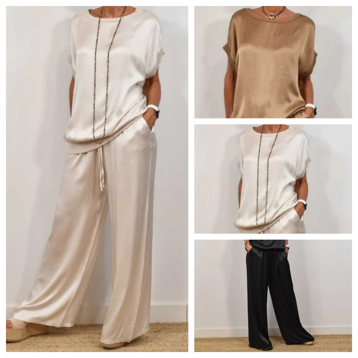 LumaSilk™ Two-Piece Satin Set — Feel Unstoppable in Effortless, All-Day Elegance